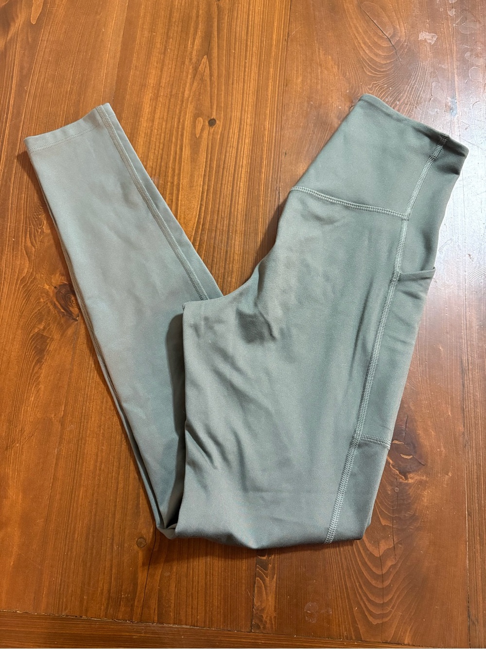 girlfriend collective Sage Green High-Rise Leggings with Side Pocket